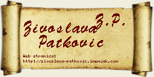 Živoslava Patković vizit kartica